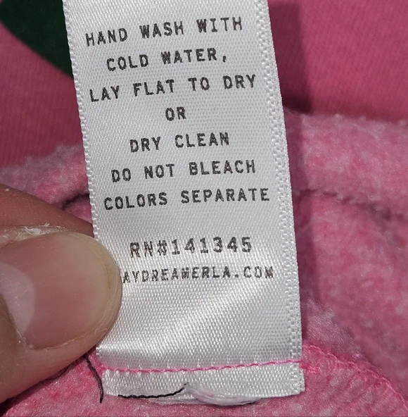 Daydreamer New York State Bear Vintage Sweatshirt, Size Small, Pink/Green, EUC - Picture 5 of 8